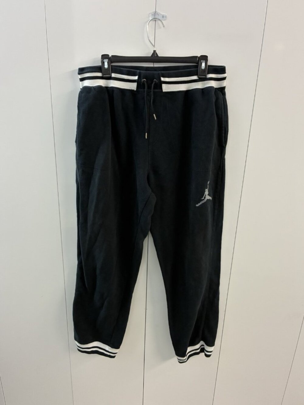 Nike Air Jordan Varsity Stripe ‘BIG LOGO’ Sweatpants‎ Joggers Black XXL